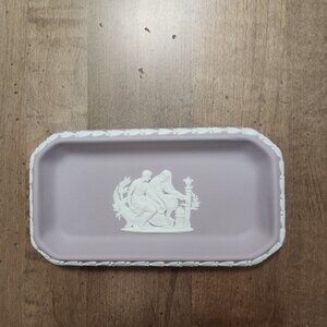 Vintage Wedgwood Lilac Jasperware Oblong Tray